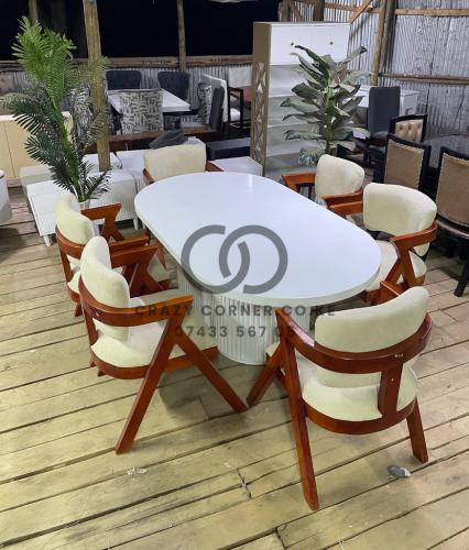 Six Seater Dining Set with marble table