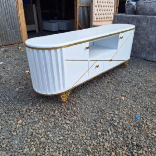 Modern Tv stand with Gold details