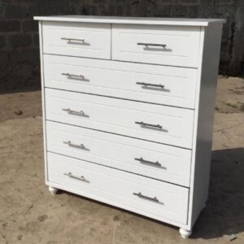 Cottage Grace 6-Drawer Dresser – White Wooden Design